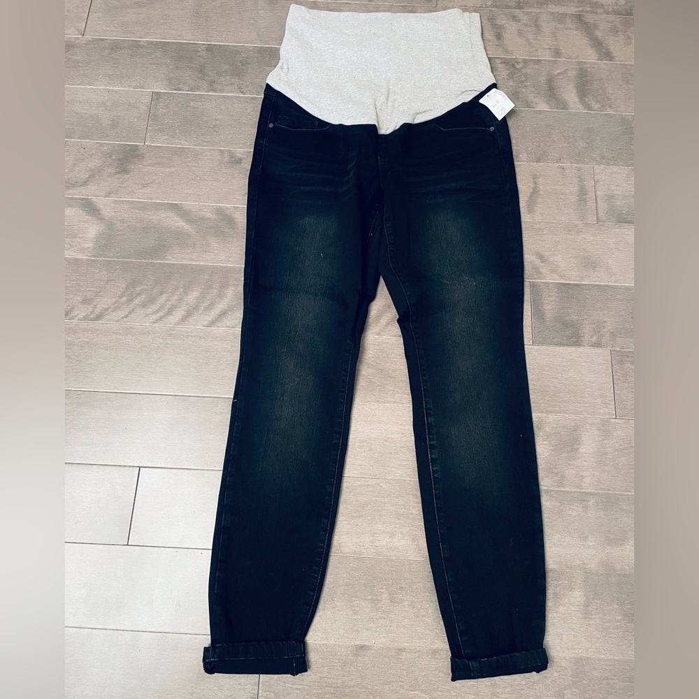 Thyme maternity black denim pants